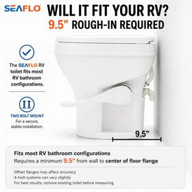 SEAFLO foot pedal detail showing hands-free flush control advantage