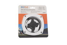 SEAFLO inlet beside standard fittings for scale and simple compatibility with hoses