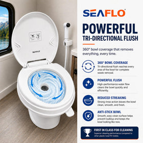 SEAFLO side profile showing 18.4-inch residential height for added comfort