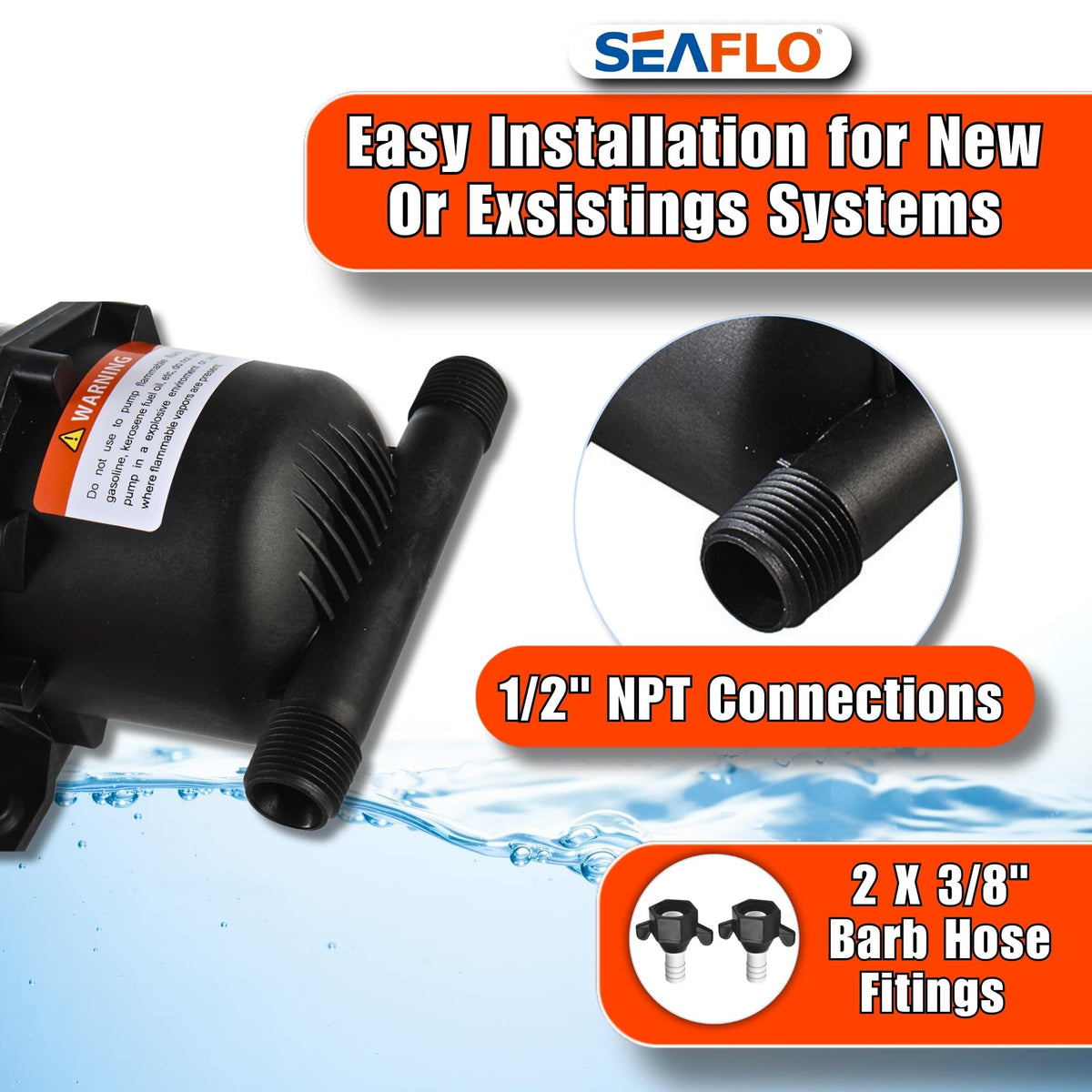 SEAFLO held in hand for size comparison highlighting compact, space-saving form factor