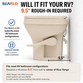 SEAFLO foot pedal detail illustrating hands-free flushing convenience
