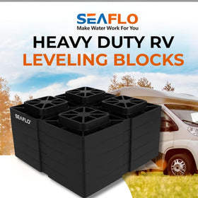 SEAFLO block positioned under wheel providing stable vehicle support