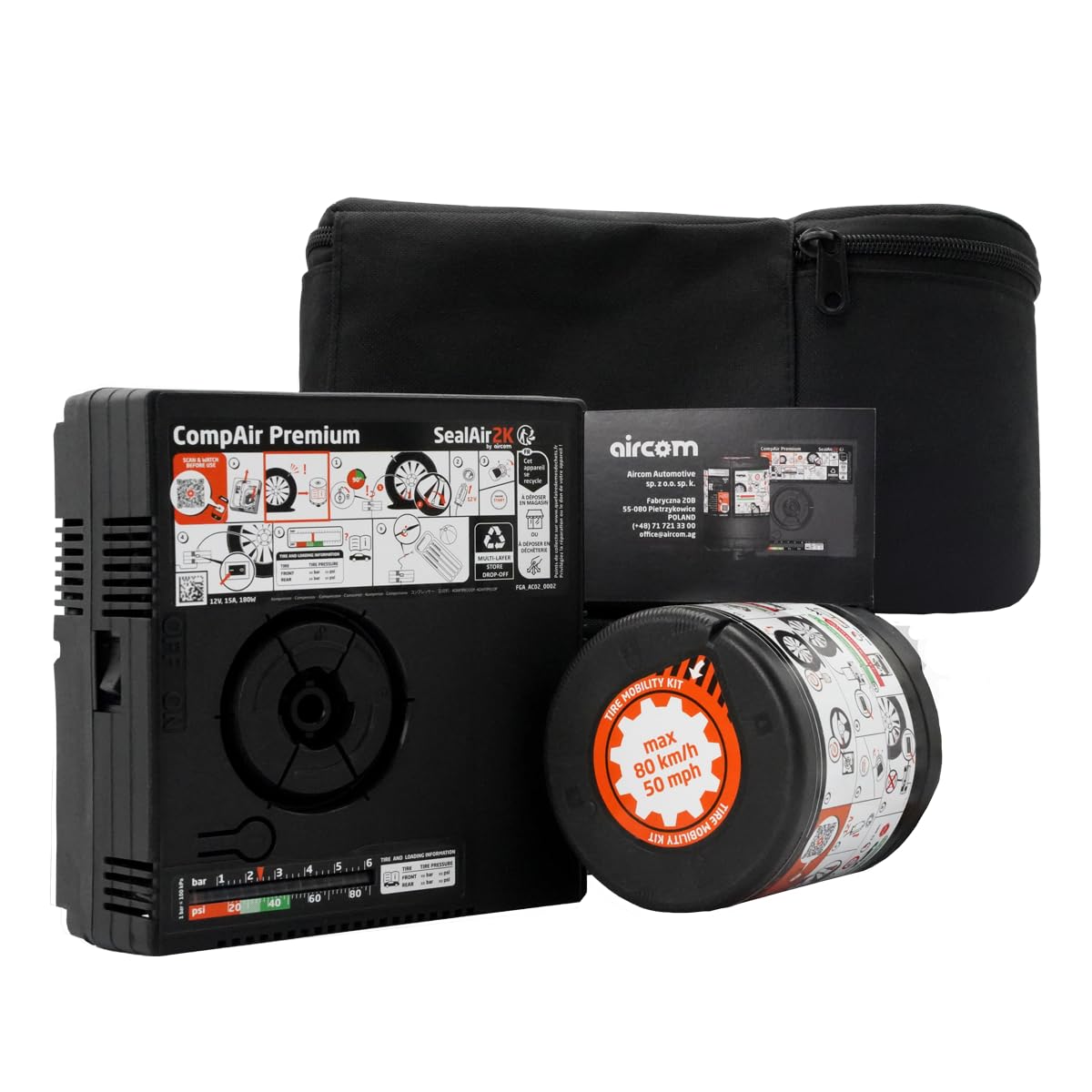 SealAir2k front packaging showing kit components and badge, clear OEM look and readiness