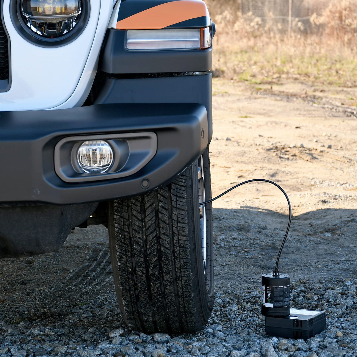 SealAir2k packed in a car trunk, demonstrating convenient travel and emergency readiness