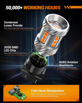 SEALIGHT 3157 installed in rear assembly showing consistent marker illumination benefit