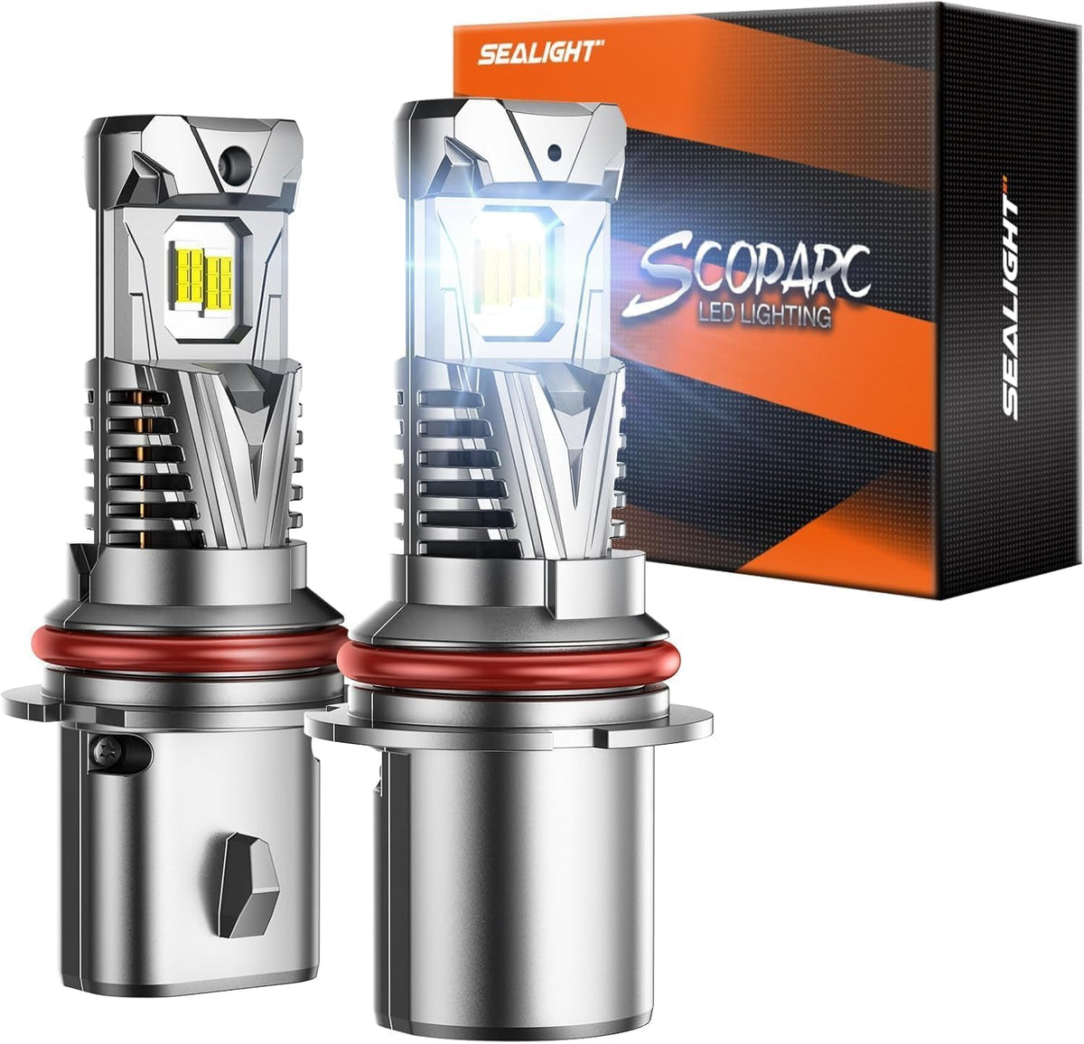SEALIGHT 9004 front view showing two bulbs and bright design benefit visibility