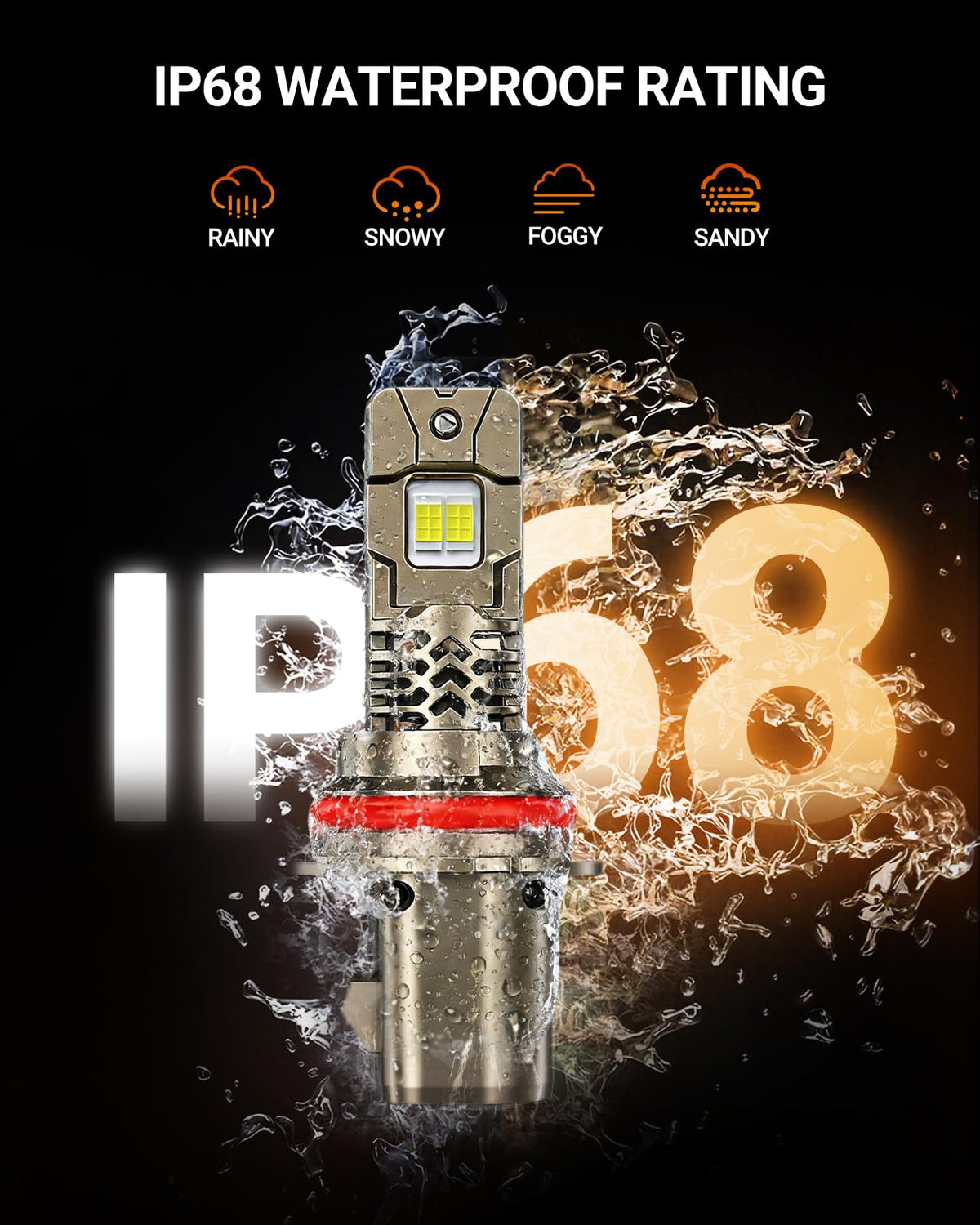 SEALIGHT sealed base showing IP68 waterproof ring for reliable weather protection