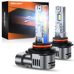 SEALIGHT 9005/HB3 front packaging showing bulb pair and benefits