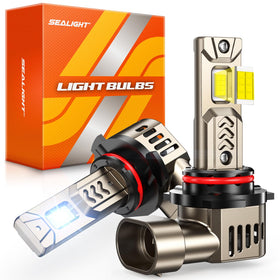 SEALIGHT 9005 bulb pack front view showing product and benefits