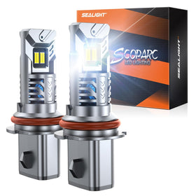 SEALIGHT 9007/HB5 front view showing compact plug-and-play design and bright benefit