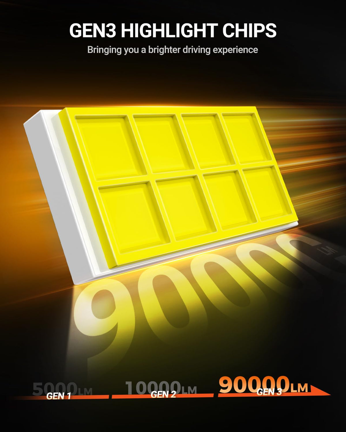 SEALIGHT 9012 beam pattern on road showing clear, well-defined illumination