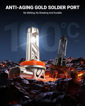 SEALIGHT bulb installed in fog lamp demonstrating direct replacement