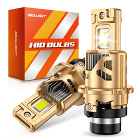 SEALIGHT front view of two D2S bulbs showing plug-and-play fit benefit