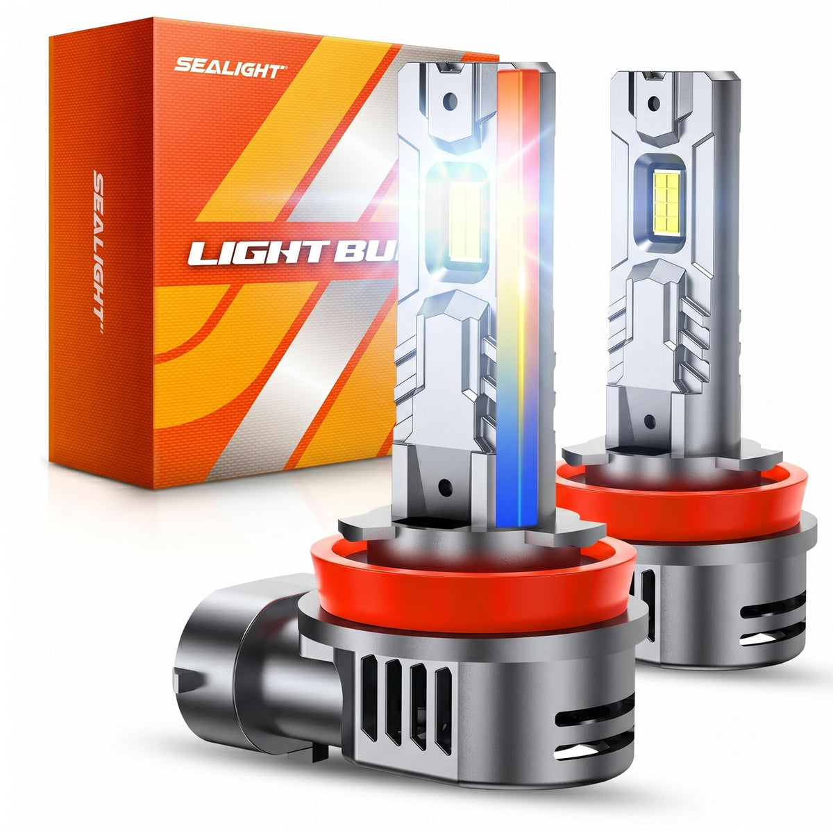 SEALIGHT front packaging showing H11 fog bulbs and benefits