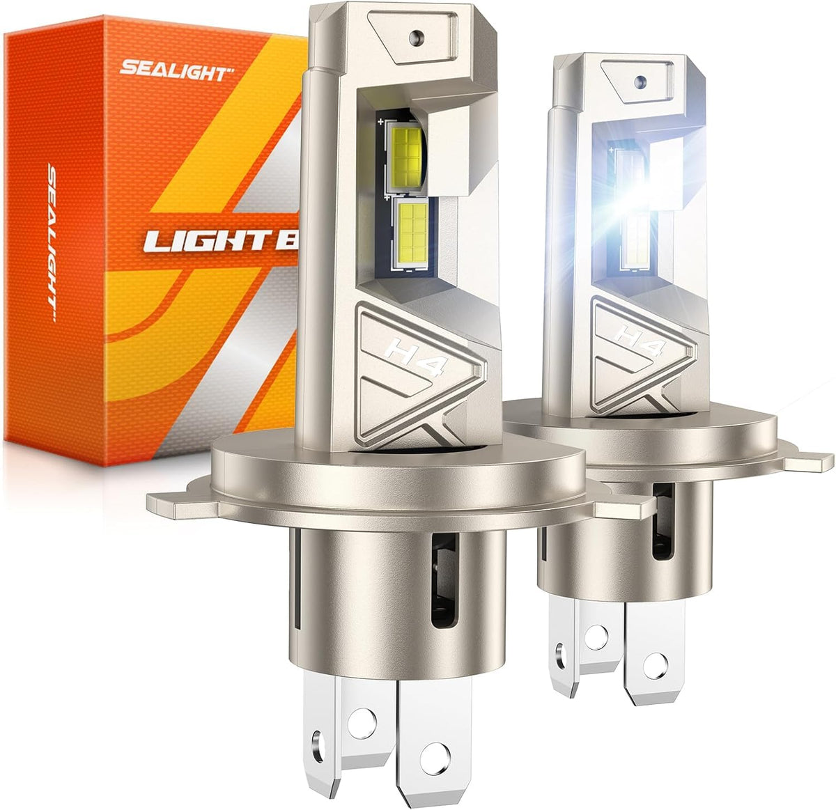 SEALIGHT front packaging showing H4 pair and product benefits