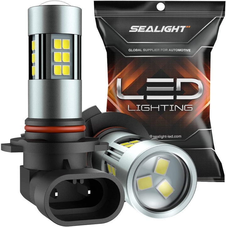 SEALIGHT front view of H10 LED bulb showing compact design and bright output