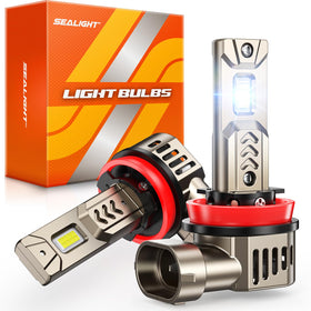 SEALIGHT front view pack of 2 bulbs showing fit and shape for quick install