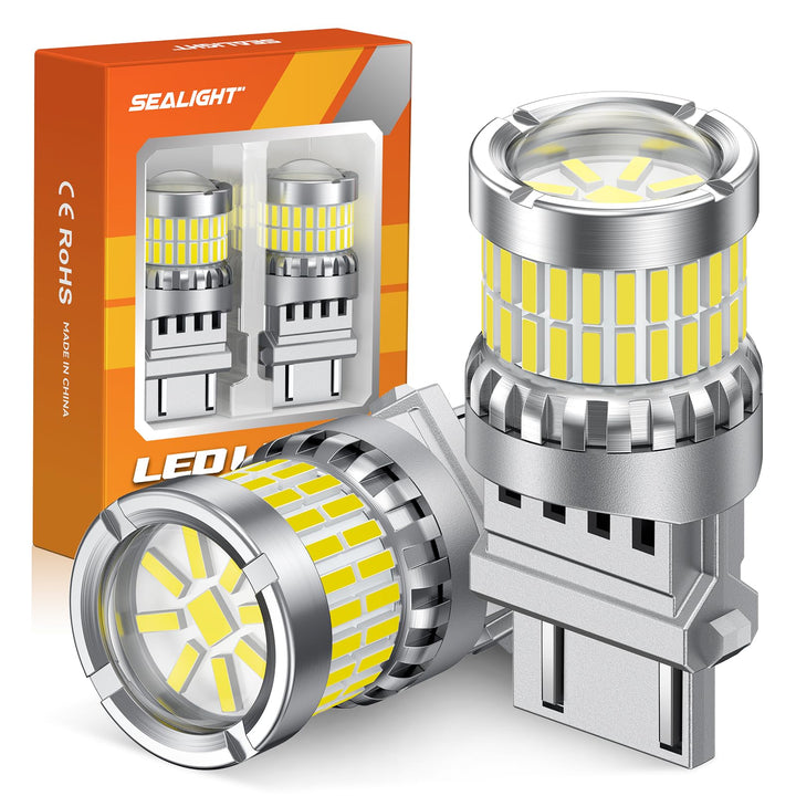 SEALIGHT front view pack of 2 bulbs showing clean plug-and-play fit for convenience
