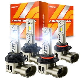 SEALIGHT front view pack of 4 bulbs showing compact plug-and-play design and quick upgrade