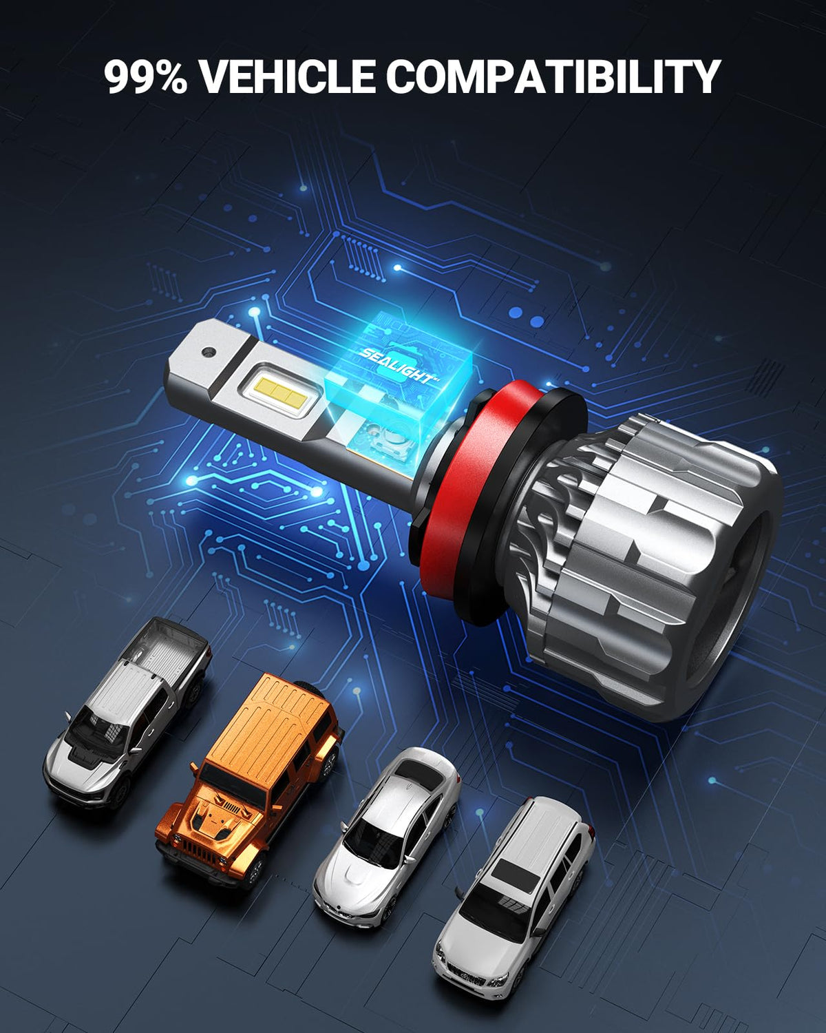 SEALIGHT retail packaging with bulbs and accessories for quick installation