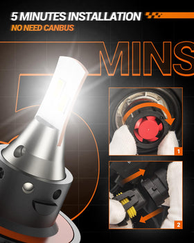 SEALIGHT bulb installed in headlight housing demonstrating easy swap benefit
