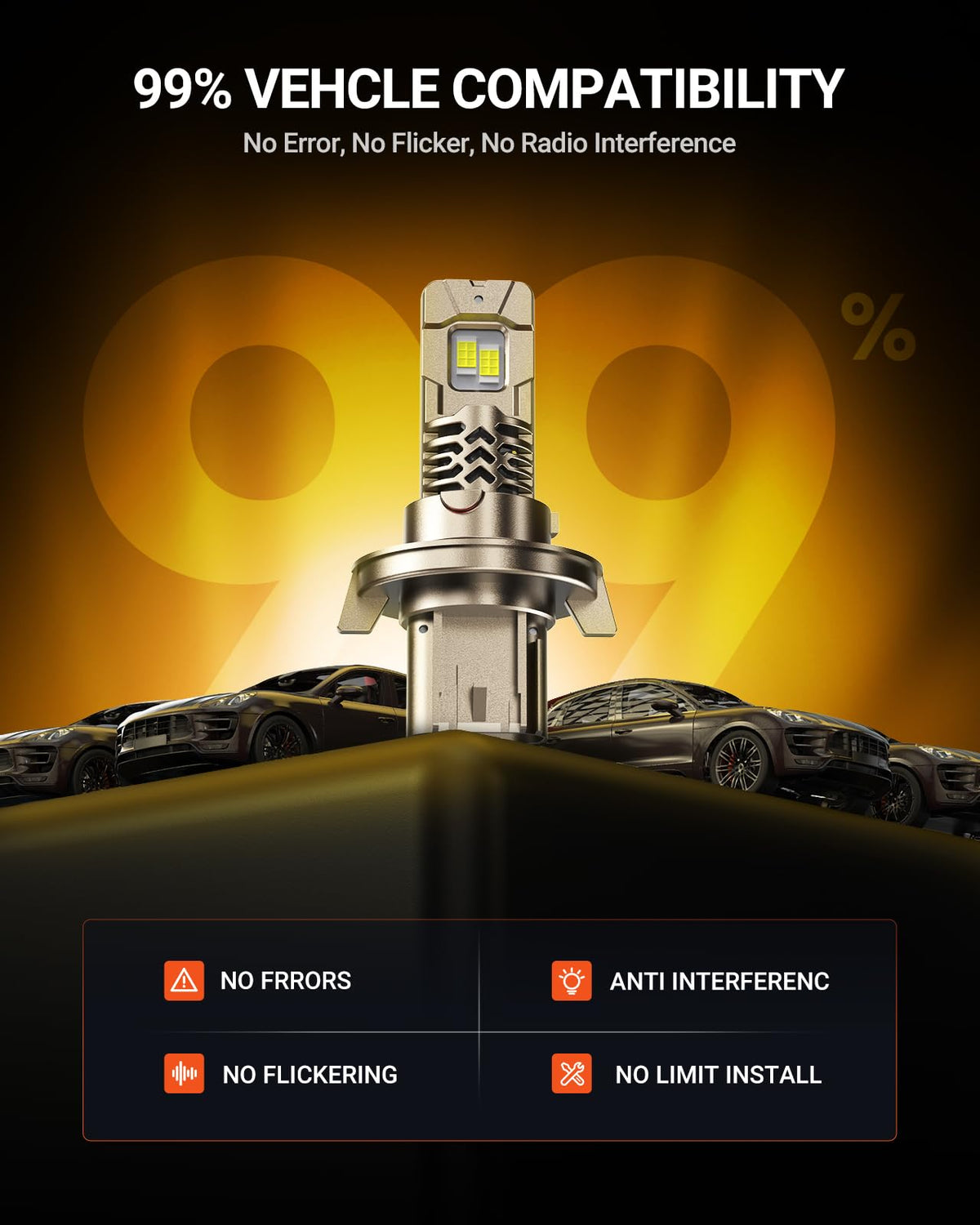 SEALIGHT bulb installed in headlight housing improving nighttime visibility