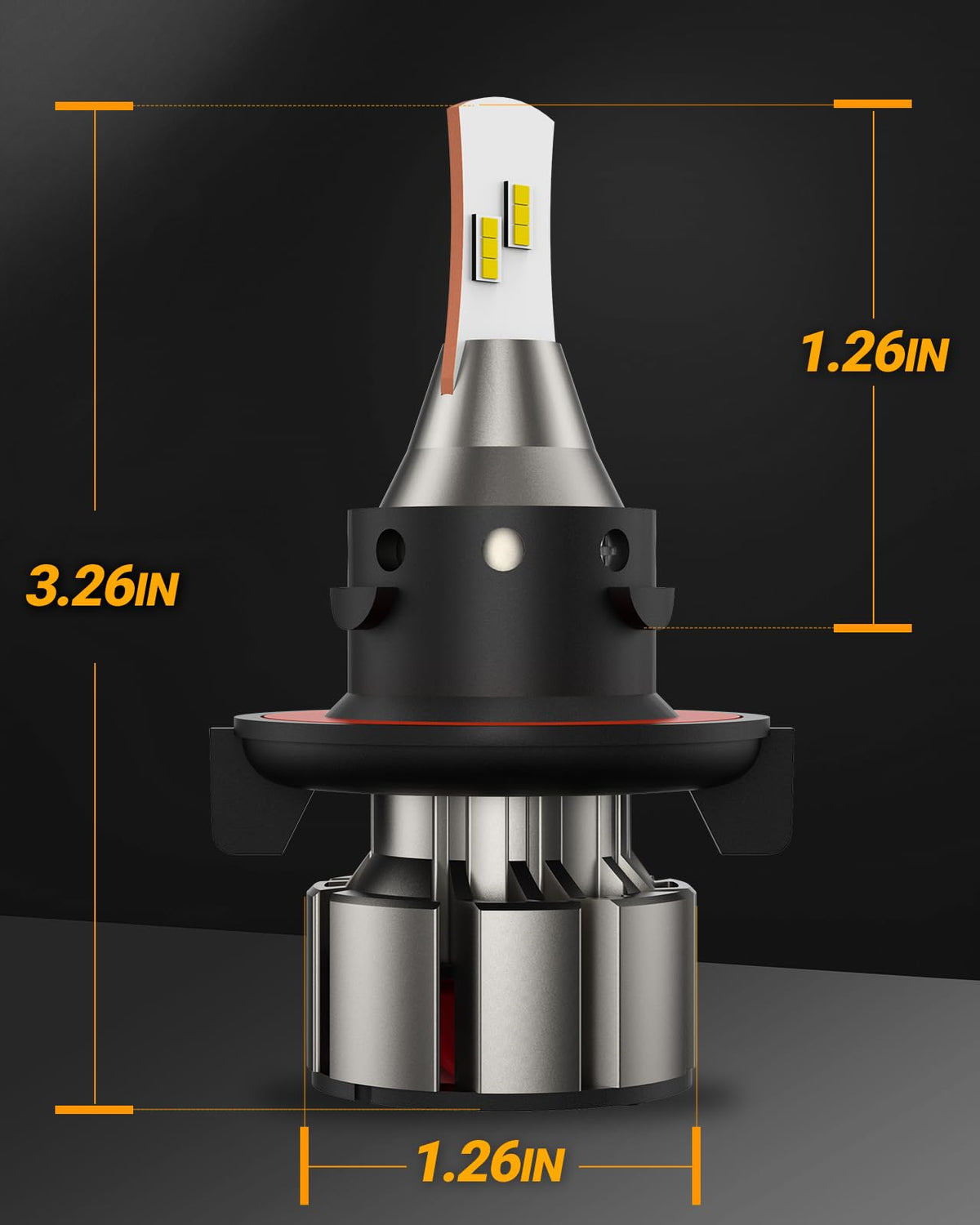 SEALIGHT beside stock H13 bulb showing identical 1:1 size and fit advantage