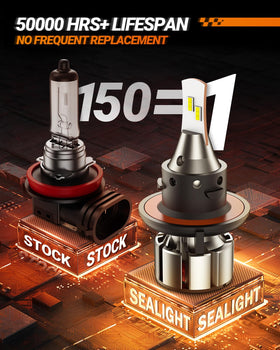 SEALIGHT bulb submerged in water illustrating IP68 waterproof protection benefit