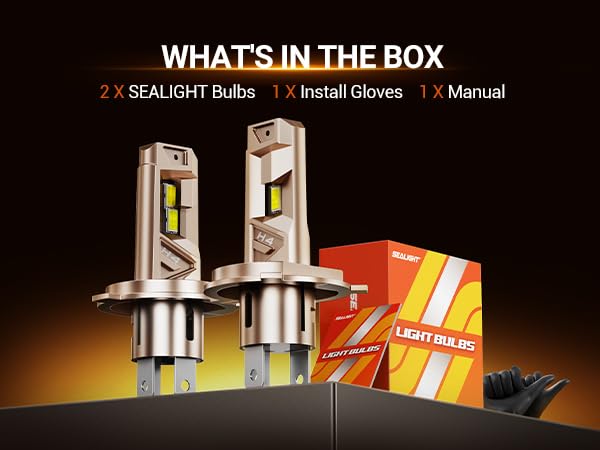 SEALIGHT bulb next to a hand for size comparison and plug-and-play advantage