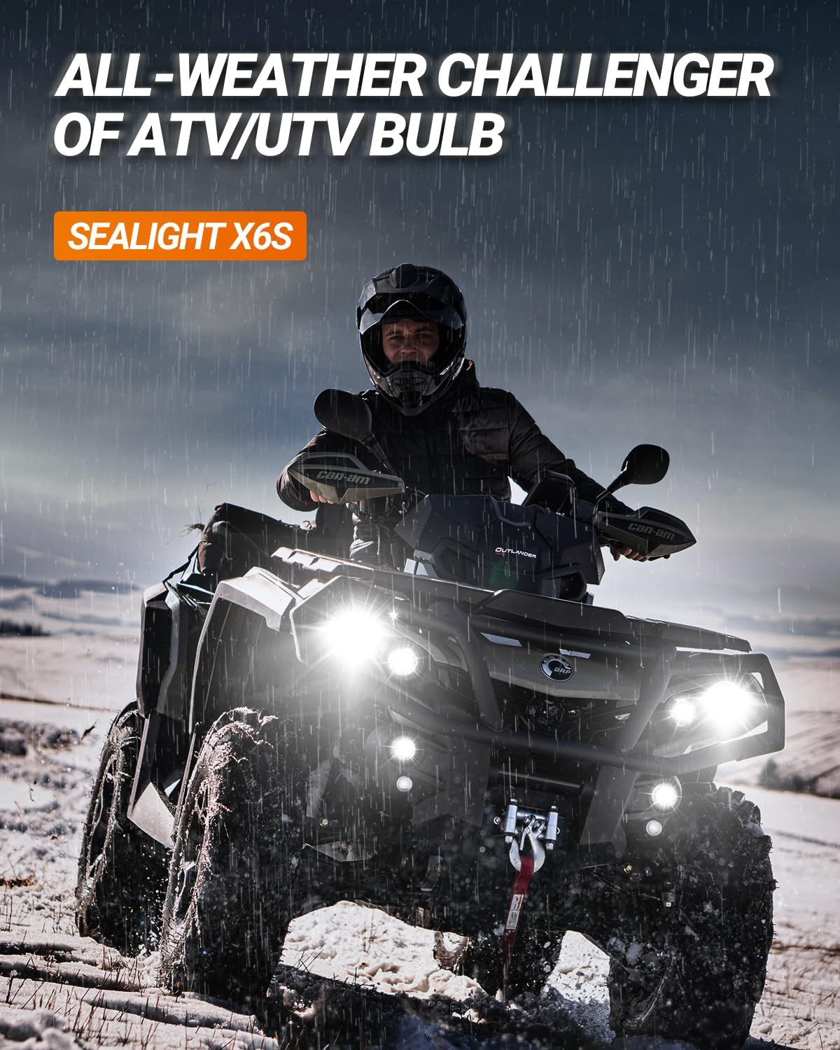 SEALIGHT night driving scene with bright cool white light improving road contrast