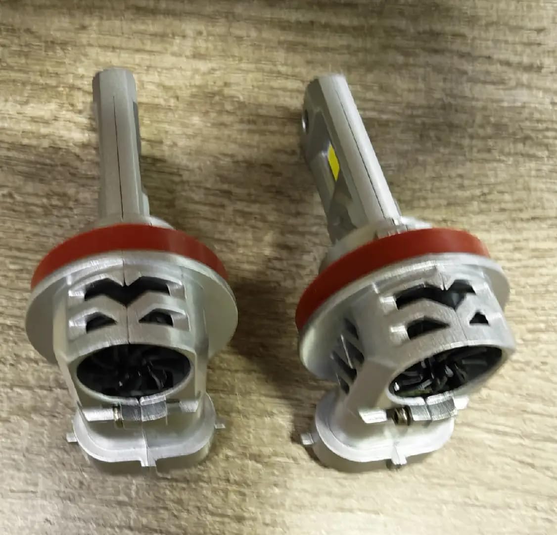 SEALIGHT bulb installed in car headlight demonstrating brighter road view