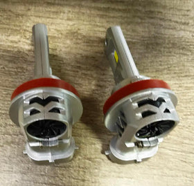 SEALIGHT bulb installed in car headlight demonstrating brighter road view