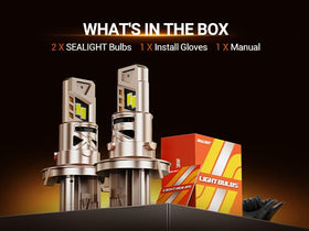 SEALIGHT retail pack with specs showing easy plug-and-play benefit