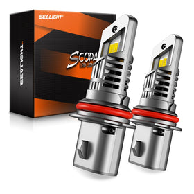 SEALIGHT 9007 HB5 front view pack of two bright replacement bulbs improving visibility