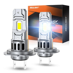 SEALIGHT front view pack of 2 bulbs showing plug-and-play design and improved visibility