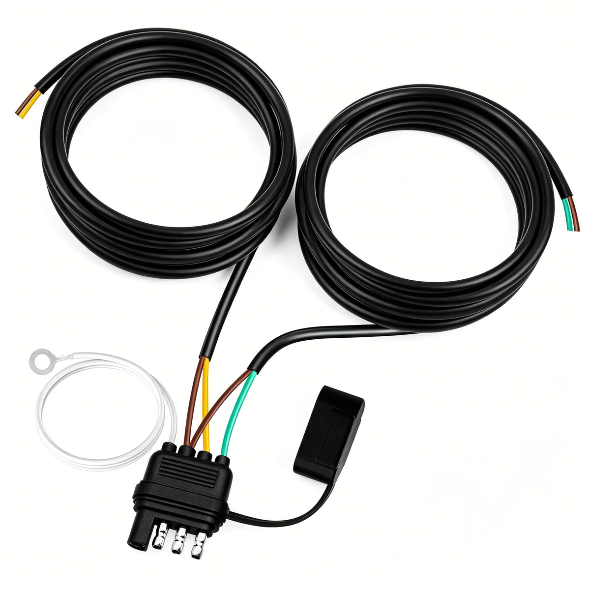 Seamaka front 4-way flat plug showing durable seal and quick connect benefit