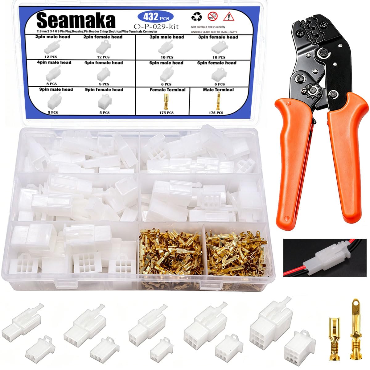 Seamaka front packaging showing full 432-piece kit and organizer benefits