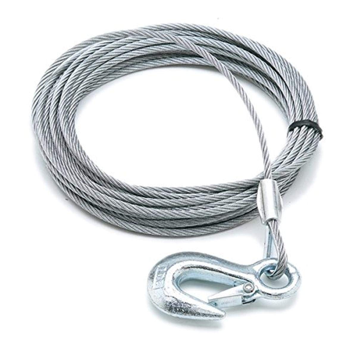 SeaSense winch cable front view with hook showing durable corrosion resistance