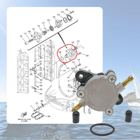 SeaSierra pump installed in engine bay demonstrating easy replacement