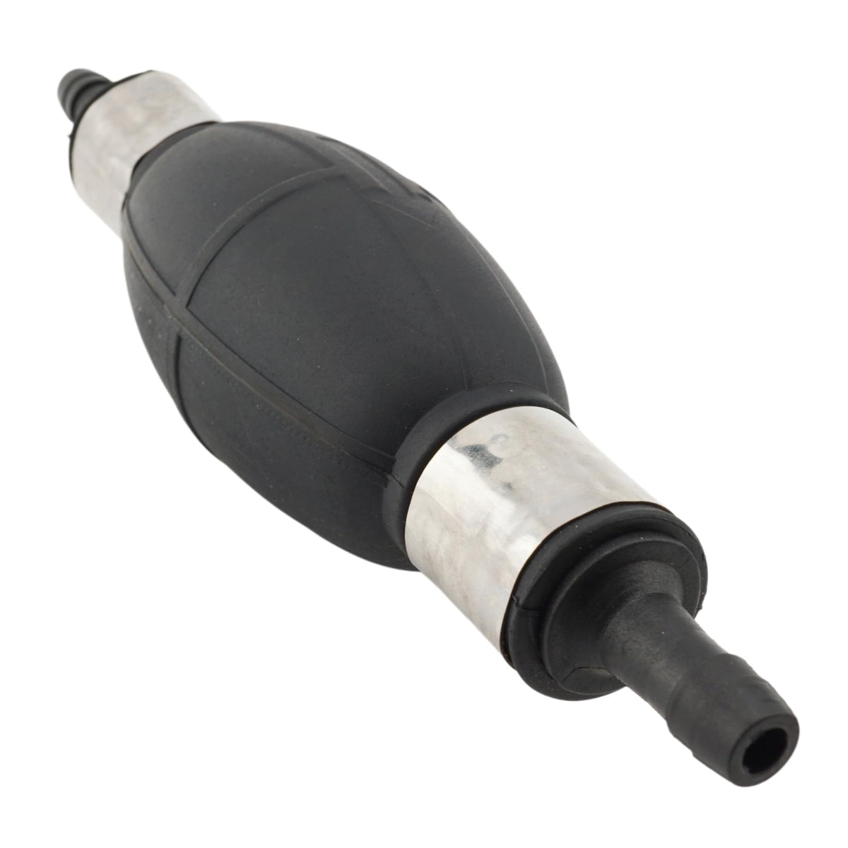 SeaSierra primer bulb installed on fuel hose demonstrating easy inline replacement benefit