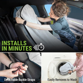 Season Guard built-in storage pocket detail keeping phone and keys within reach