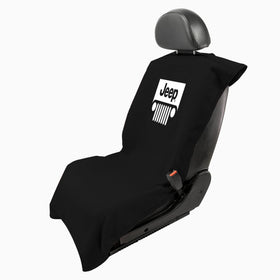 Seat Armour front view on Jeep seat showing protective coverage and quick install