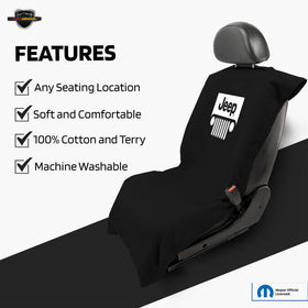 Seat Armour installed on Jeep interior protecting upholstery from dirt and spills