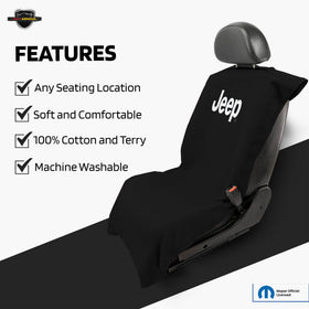 Seat Armour fabric texture detail showing soft absorbent cotton benefit