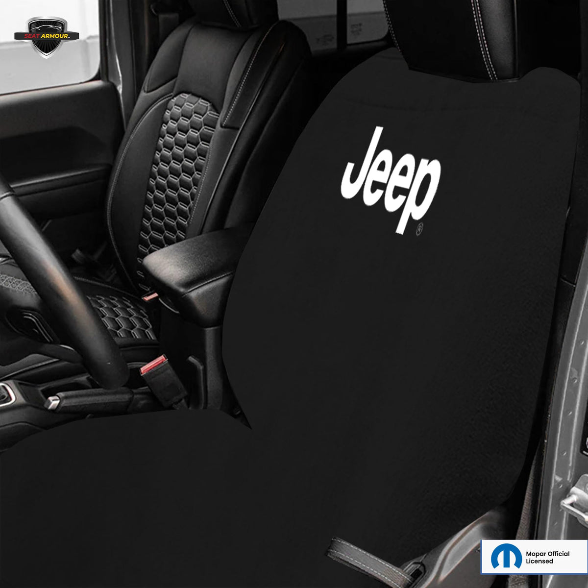 Seat Armour with a dog on seat highlighting pet hair protection