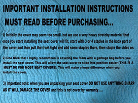 seat cover installed on WaveRunner VX110 seat, seat-cover accurate fit benefit