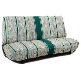 Seat Covers Unlimited front view of green bench cover showing full protection