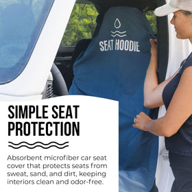 Seat Hoodie close-up of premium microfiber texture for fast drying