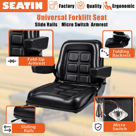 SEATIN armrest and micro switch detail highlighting safety integration and easy access