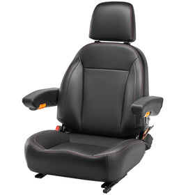 SEATIN front view black seat showing ergonomic shape and durable cover for long comfort